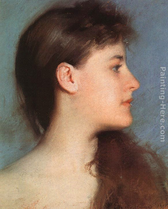 Profile painting - Edmund Charles Tarbell Profile art painting